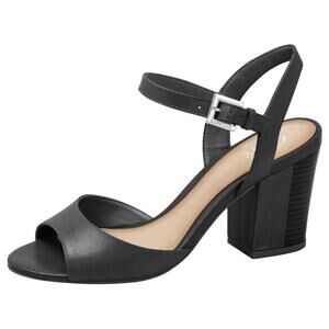 Black Leather Sandal - Dumond